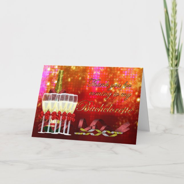 Festa de solteira cartões de agradecimentos (Frente)