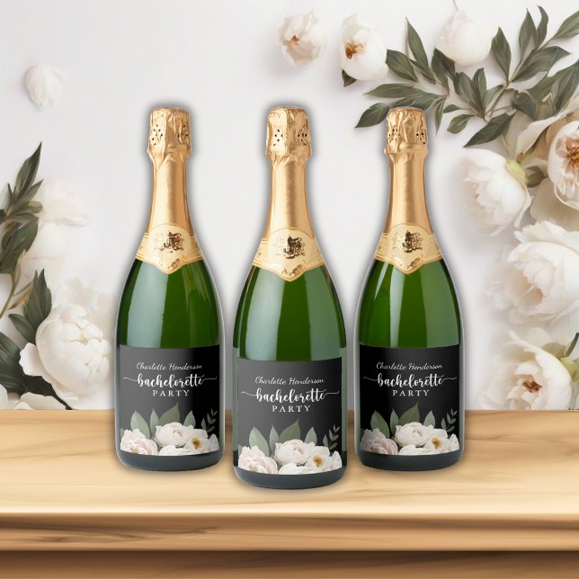 Festa de solteira Floral Preta E Branca (Criador carregado)