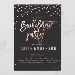 Festa de solteira ITINERÁRIO // Convite PRETO