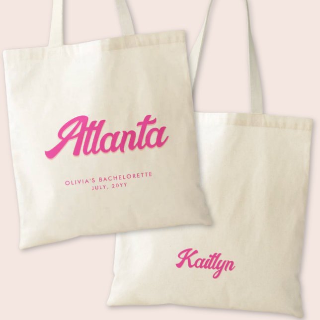 Festa de solteira Personalizada da Bolsa Atlanta (Atlanta Bachelorette Party Tote Bag)