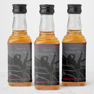 Festa de Solteirão Silhueta de Cetim Preto