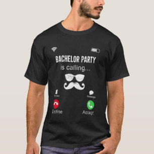 Festa de Solteiro está Chamando Camisa Divertida d