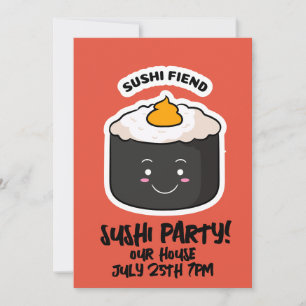 FESTA DE SUSHI! Convites Personalizados