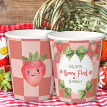 Festa de um ano de Berry com morango