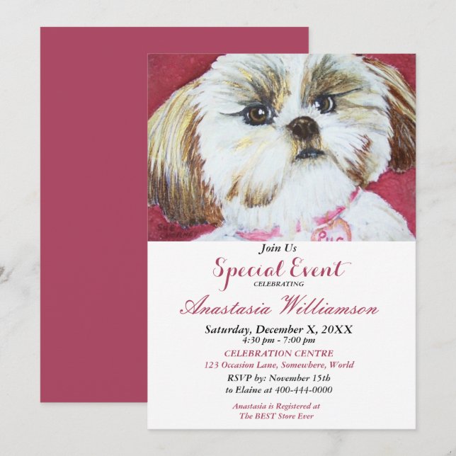 FESTA DIVERTIDÍSSIMA COM CÃES - CONVITE (Frente/Verso)