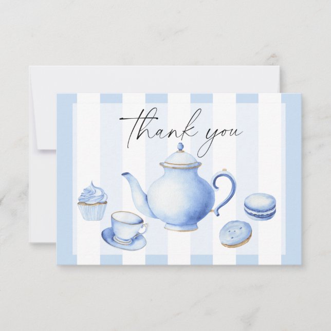 Festa do Chá Flores agradecimento chá de bebê  (Frente)