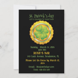Festa do Dia de Patrick com Convite Shamrock