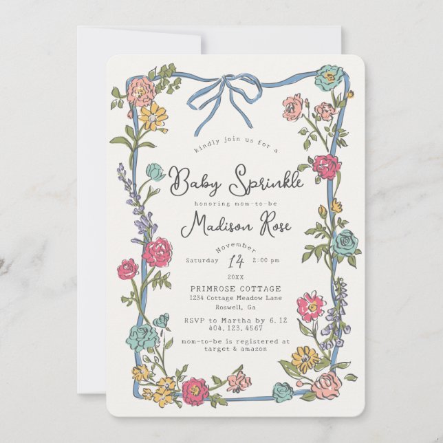 Festa do Jardim de Verão, Bright Floral Baby Sprin (Frente)