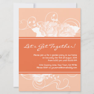 Festa do Jardim Tangerina Convites Florais