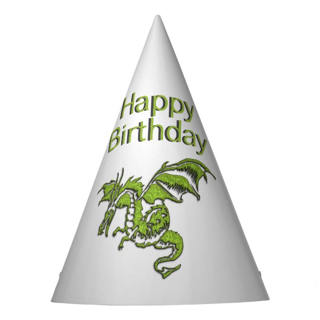 Festa Dragão Verde - Chapéu de Aniversário (Frente)