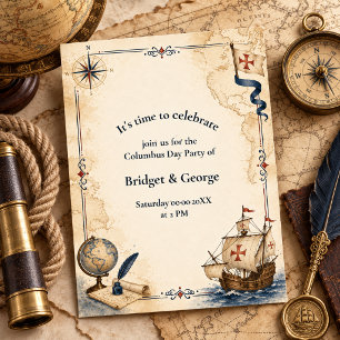 Festa Elegante de Dia de Colombo Vintage