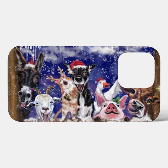 Festa feliz de capas de iphone de Natal (Verso (horizontal))
