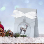 Festa Feliz de Natal Llama Caixa de Favor da Neve<br><div class="desc">Feliz Natal dos Papais noeis Llama! Apenas adicione sua pequena mensagem a esta cena de neve festiva.</div>