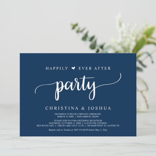 Festa Feliz para Sempre, Convite de Casamento Furt (Em pé/Frente)