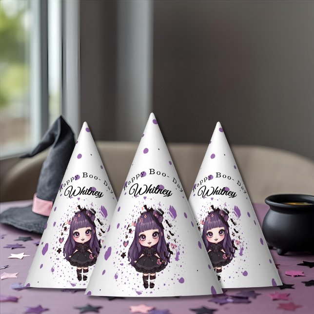 Festa Garota Louca e Bonita, Chapéu de Aniversário (Spooky Cute girl Birthday Hat)
