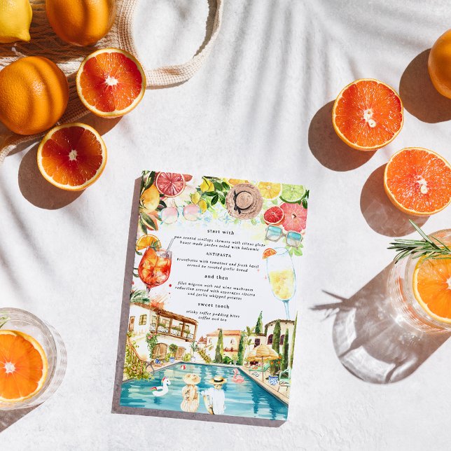 Festa Italiana na Piscina Toscana | Menu Spritz (Criador carregado)