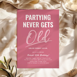 Festa Nunca Envelhece Convite de Aniversário Adult