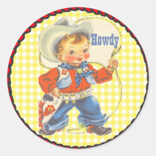 Festa Ocidental, Pequeno Cowboy Com Autocolantes