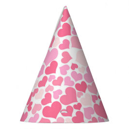 Festa Padrão de Corações Rosa - Chapéu do Partido