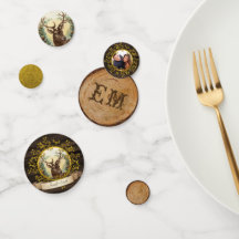 Festa Rústica Vintage de Natal Veado Foto Monogram