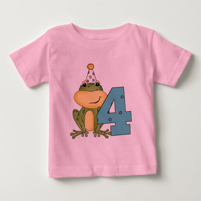 Festa Sapo 4º Aniversário T-shirts e presentes (Frente)