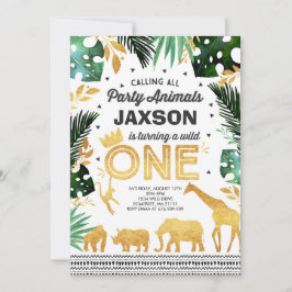 Festa Selvagem de Convite para o Aniversário