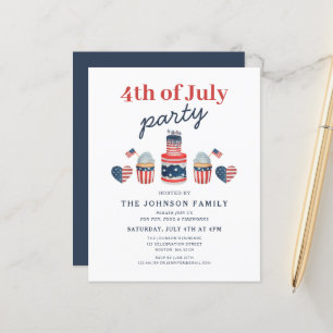 Festa Vermelha E Branco E Azul 4 De Julho