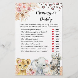 Festas de Boho Safari Rosa Mamãe ou Pai