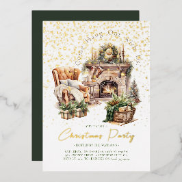 Festas de Natal Cozy Foil Convite