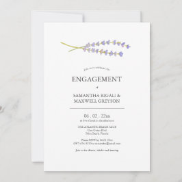 Festas de noivado Convites Lavanda de Aquarela