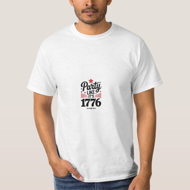 Festeje Como Se Fosse 1776 | Camiseta Divertida do (Frente)
