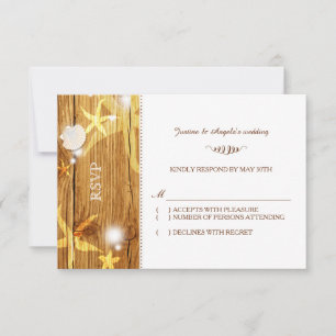 Festic Rustic Beach Wedding RSVP