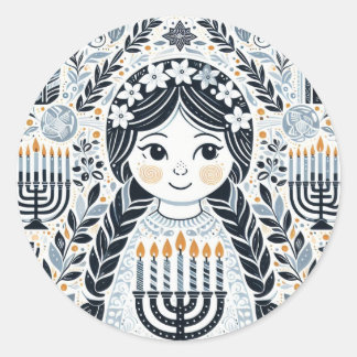 Festival das Luzes: Hanukkah Sameach Adesivos 