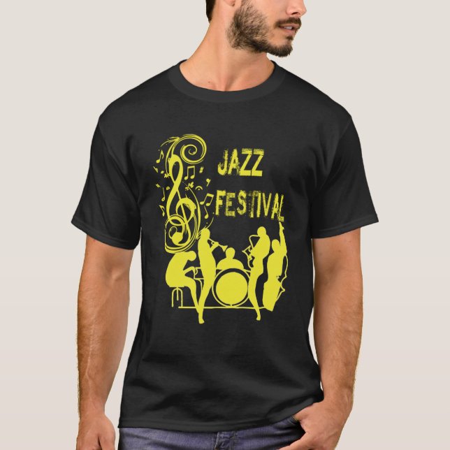 Festival de Jazz e Blues Nova Orleans Camisetas de (Frente)