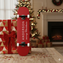 Festive Merry Christmas Skateboard for Holiday Fun