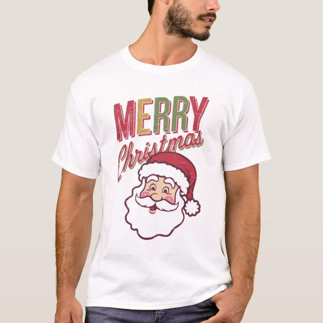 Festive Merry Christmas T-Shirt for Holiday Cheer (Frente)
