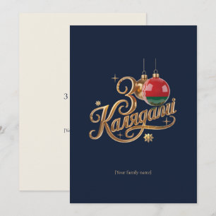 Festividades З Калядамі Cartão de Natal Dourado da Bielorrússia