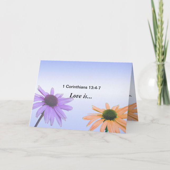 Festividades 1 Corinthians 13:4-7 Cartão de amor (Frente)