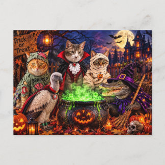 Festividades A Hora das Bruxas do Gato - Cartão Postal de Hallo