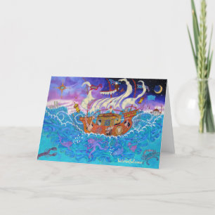 Festividades A Inundação - Cartão de Arte