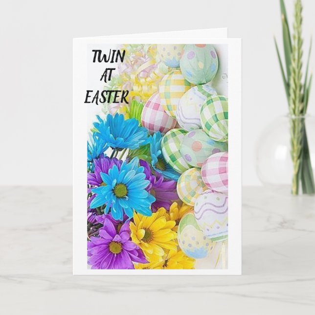 FESTIVIDADES **A IRMÃ TWIN** ADORA VOCÊ NA CARTÃO DE PÁSCOA (Frente)