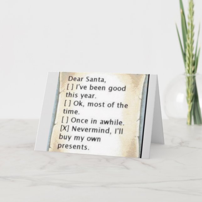 FESTIVIDADES **A LISTA SONHADA NOVAMENTE** CARTÃO DE NATAL (Frente)