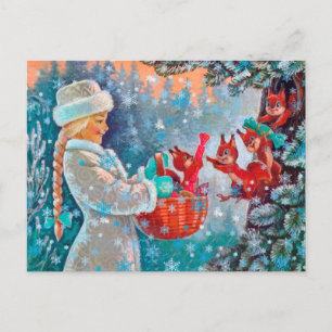 Festividades A mágica do cartão postal de feriado do Polo Norte