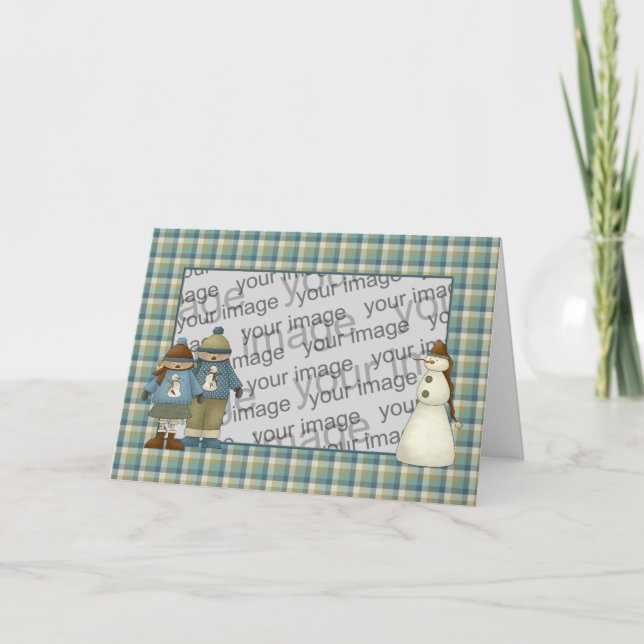 Festividades A neve caçoa o cartão de Natal (Frente)