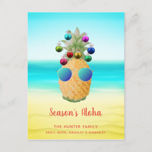 Festividades Abacaxi de Natal Aloha   Cartão Postal