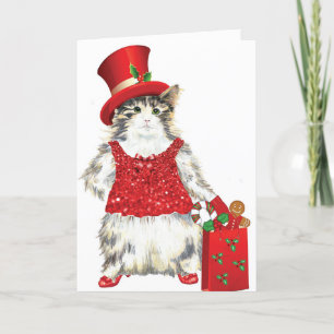 Festividades Abby, o doce Cartão de Saudação do Gatinho de Nata