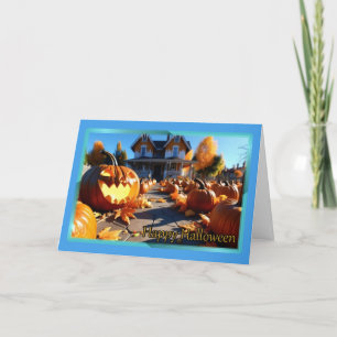 Festividades Abóbora Sorridente Cartão de Halloween