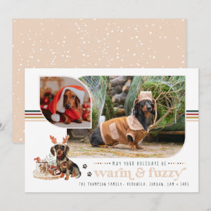Festividades Aconchegante e Fofo Cartão de Foto de Férias de