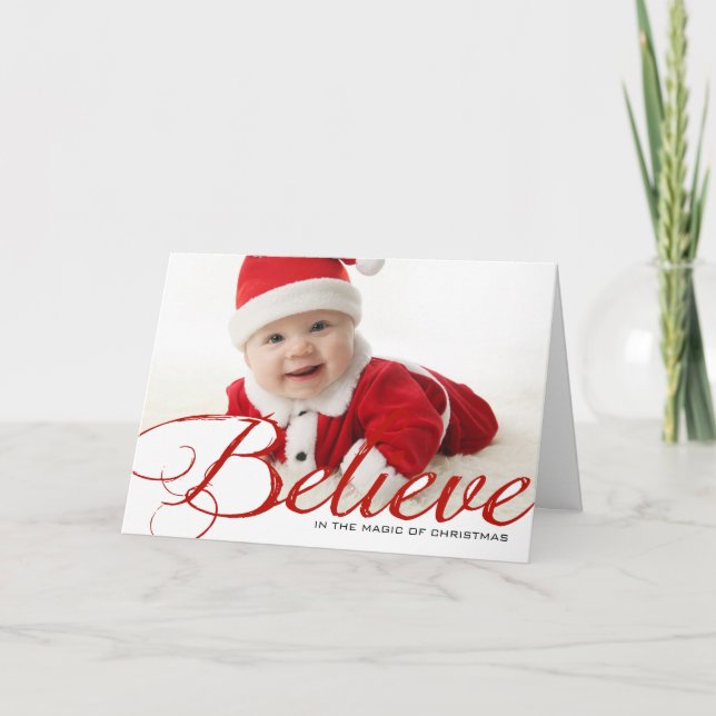 Festividades Acredite - Cartão de Férias de Foto (Frente)