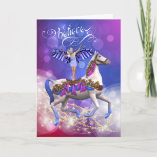 Festividades ACREDITE! Cavalo de Natal e Cartão de Fada